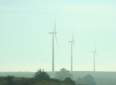 Iowa Windmills in the Fog